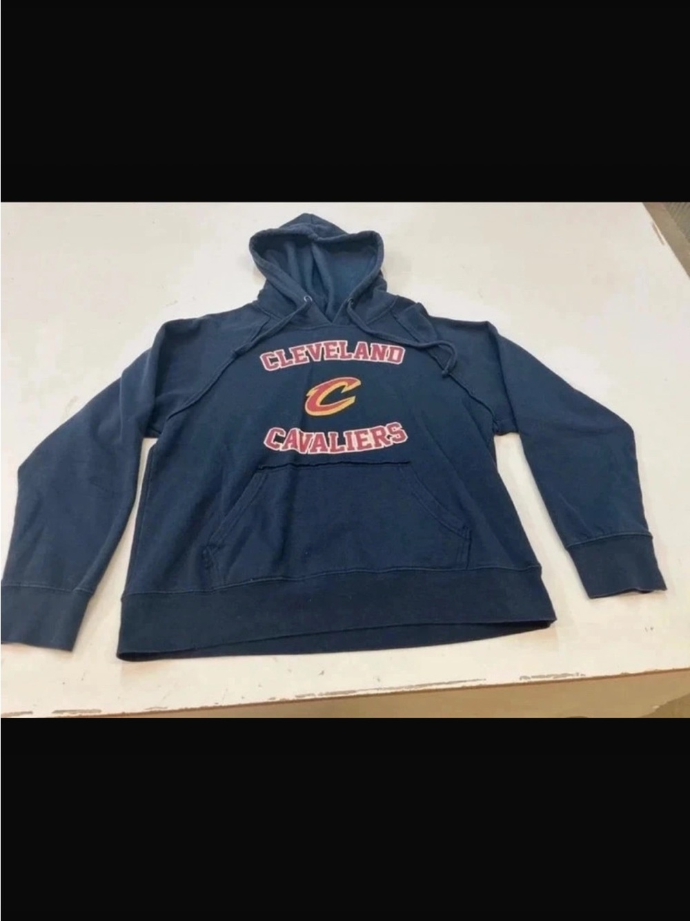 New Era Navy Cleveland Cavaliers Crewneck Hoodie